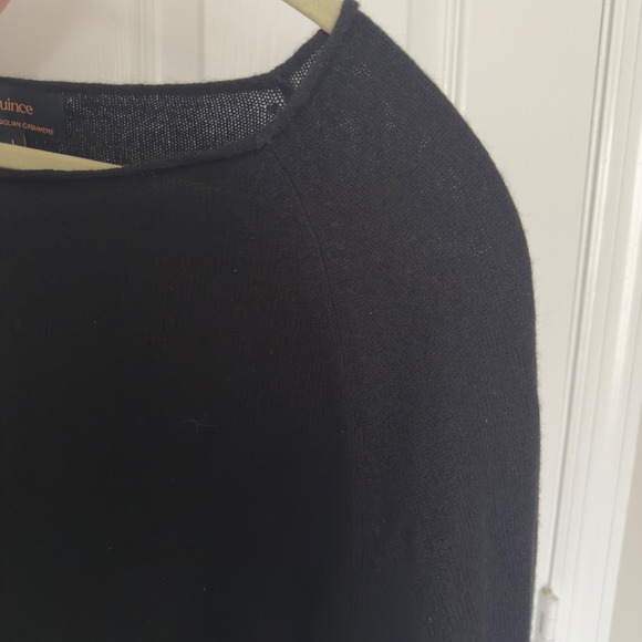 Quince Cashmere Black Crew Neck Sweater, Large, Like-New. - Picture 4 of 6